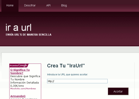 iraurl iraurl1 De artículo a proyecto explicado paso a paso: acorta URLs con IraUrl.me