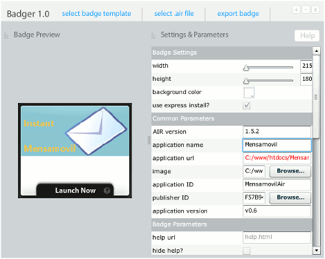 badger badger Adobe Air XI Despliega tus aplicaciones directamente desde la web R.I.A. air adobe